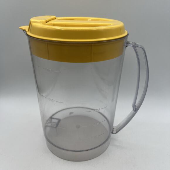 Mr Coffee Iced Tea TM3 TM3.5 Original Replacement 3 Quart Pitcher Yellow Lid - Picture 1 of 6